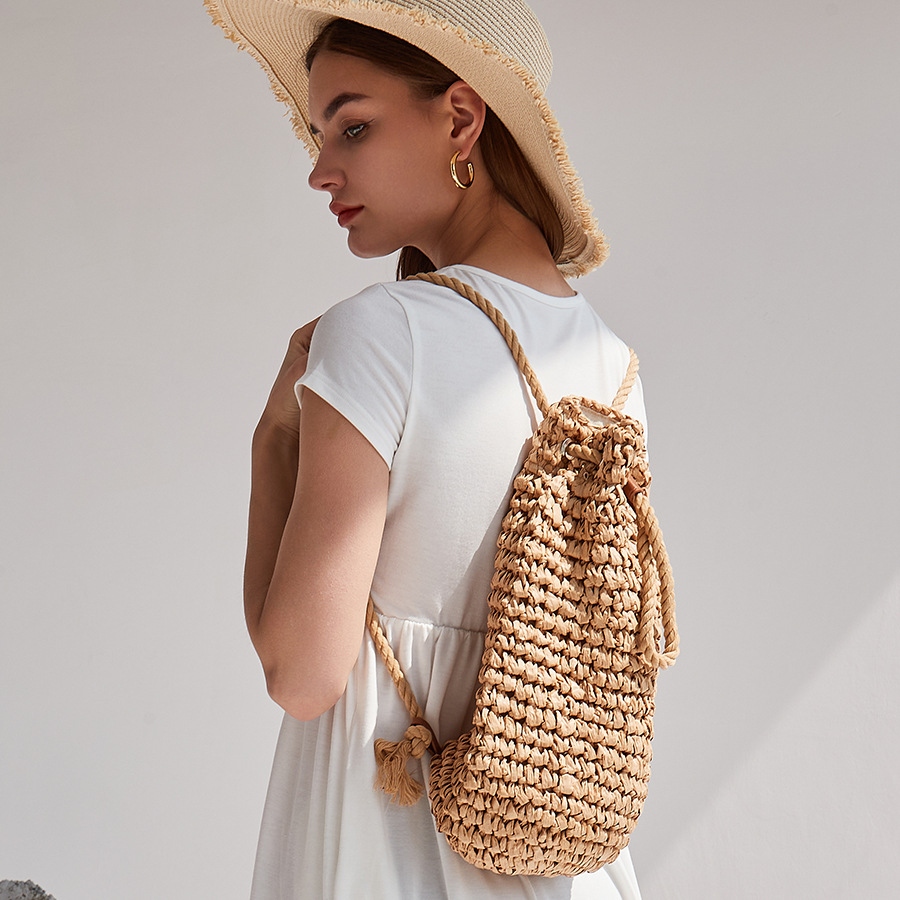Women'S Raffia Bags - Bolsos de hombro de playa hechos
