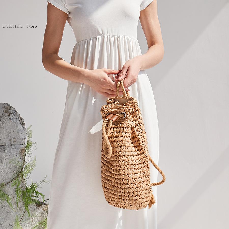 Bolsos de hombro de playa hech - Women'S Raffia Bags reseña y precio
